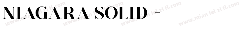 Niagara Solid字体字体转换
